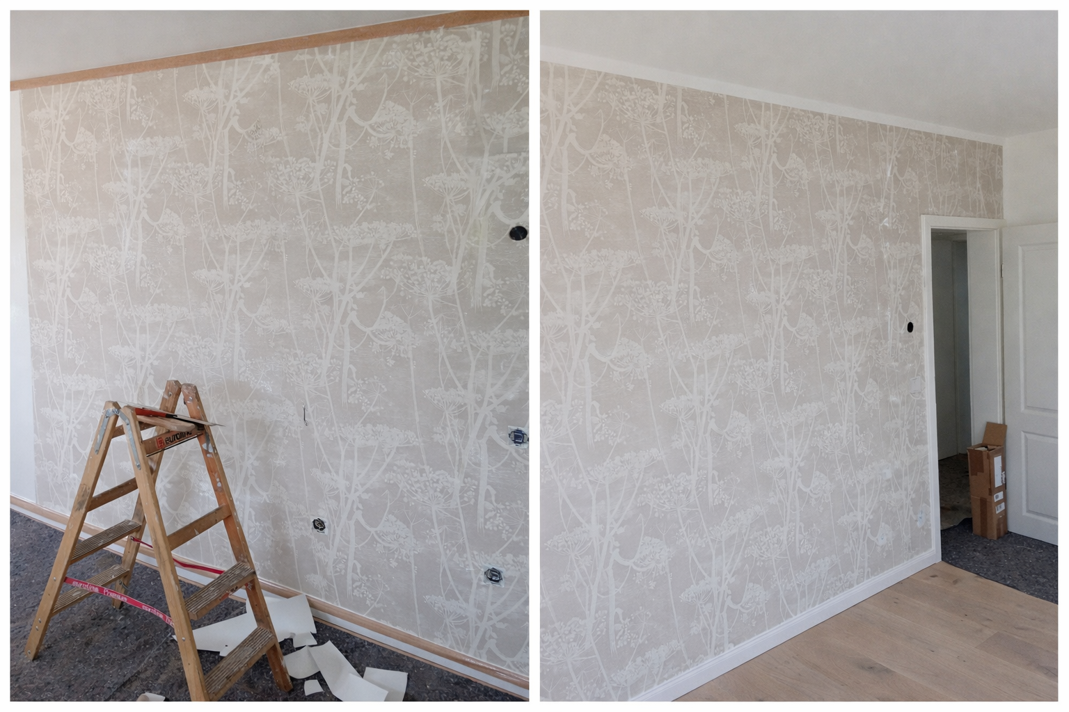 Mustertapete im Wohnbereich